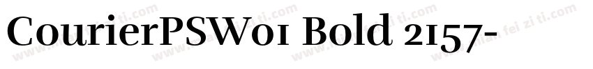 CourierPSW01 Bold 2157字体转换